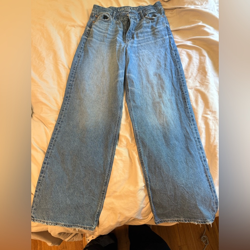 American Eagle Outfitters Blue Flare & Wide Leg Jeans
